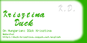 krisztina duck business card